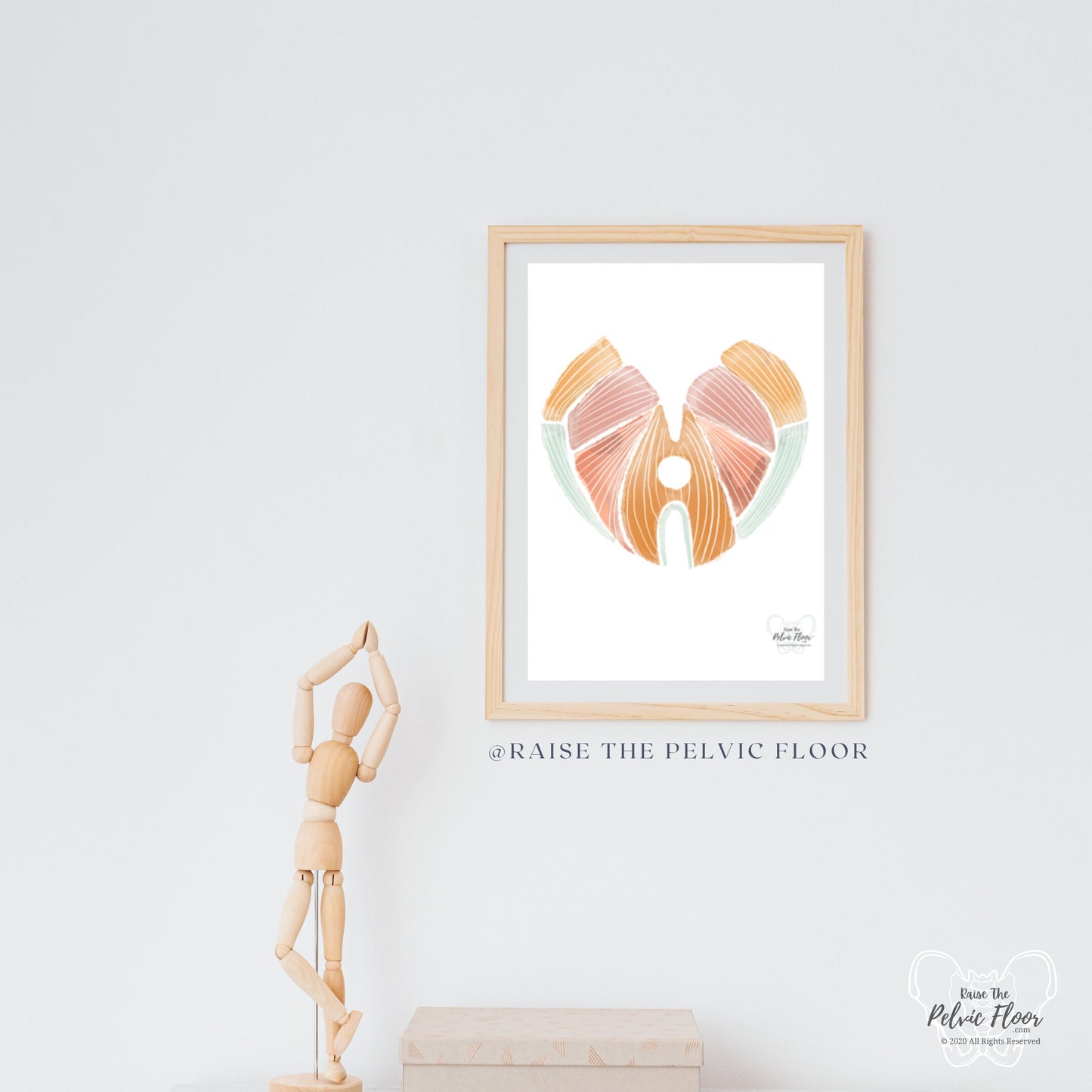 Pelvic Floor Muscle Heart Abstract Art | Thank you gift- Pelvic floor Physical Therapist, OBGYN, Chiropractor, Occupational Therapist, Doula