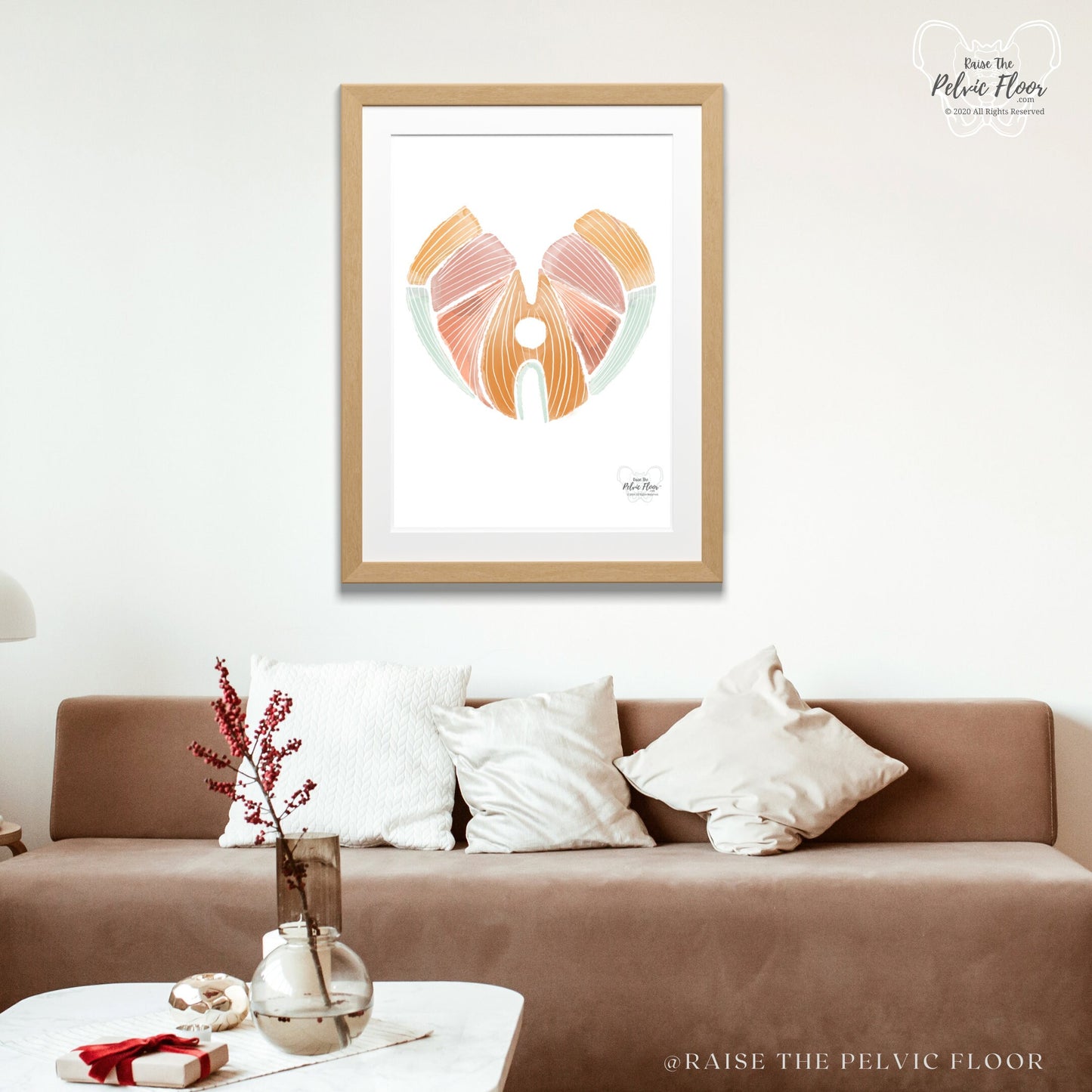 Pelvic Floor Muscle Heart Abstract Art | Thank you gift- Pelvic floor Physical Therapist, OBGYN, Chiropractor, Occupational Therapist, Doula