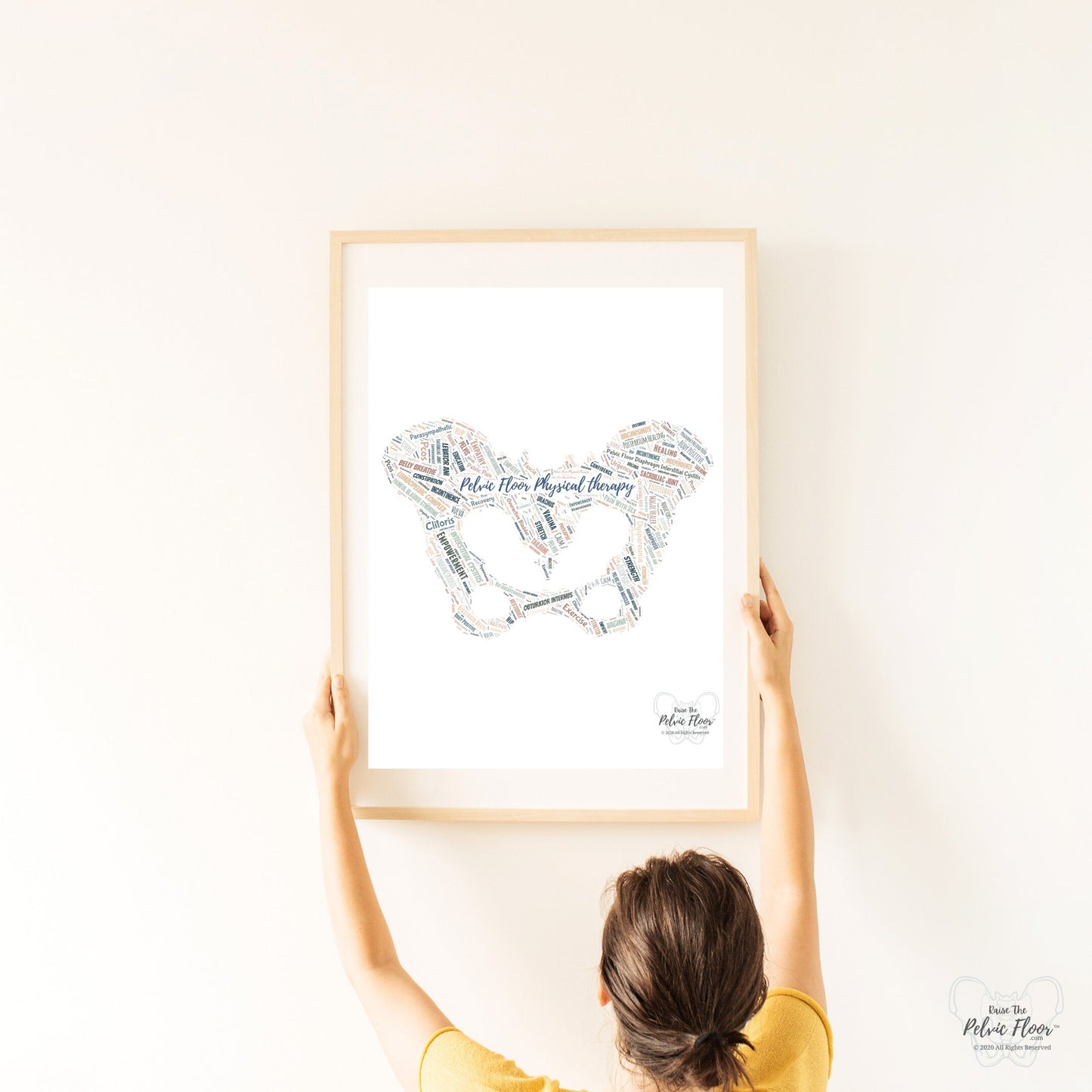 Pelvic Floor Physical Therapy Pelvis Word Cloud | Thank You Gift Art Print