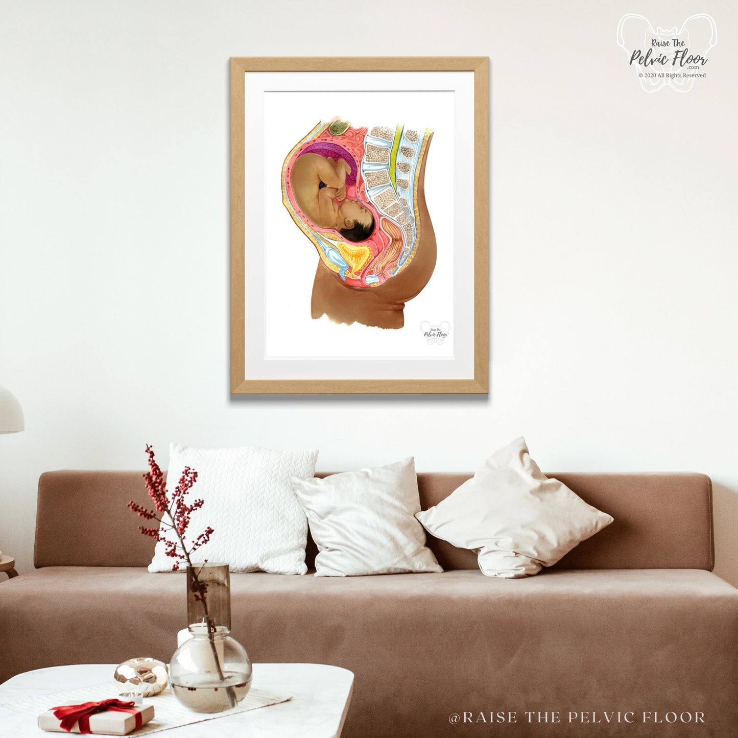 Dark Skin Pregnancy Art Medical Office Decor | Cultural diversity| Pelvic Floor, Baby | Physical Therapist, OBGYN, RN Doula, Midwife