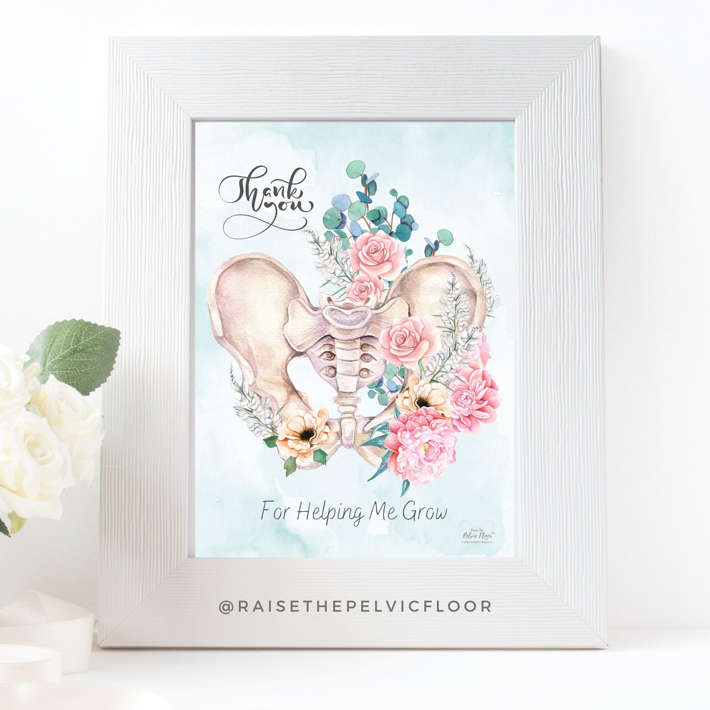 Thank you Gift | Pelvis Peony/Eucalyptus | Printed Art