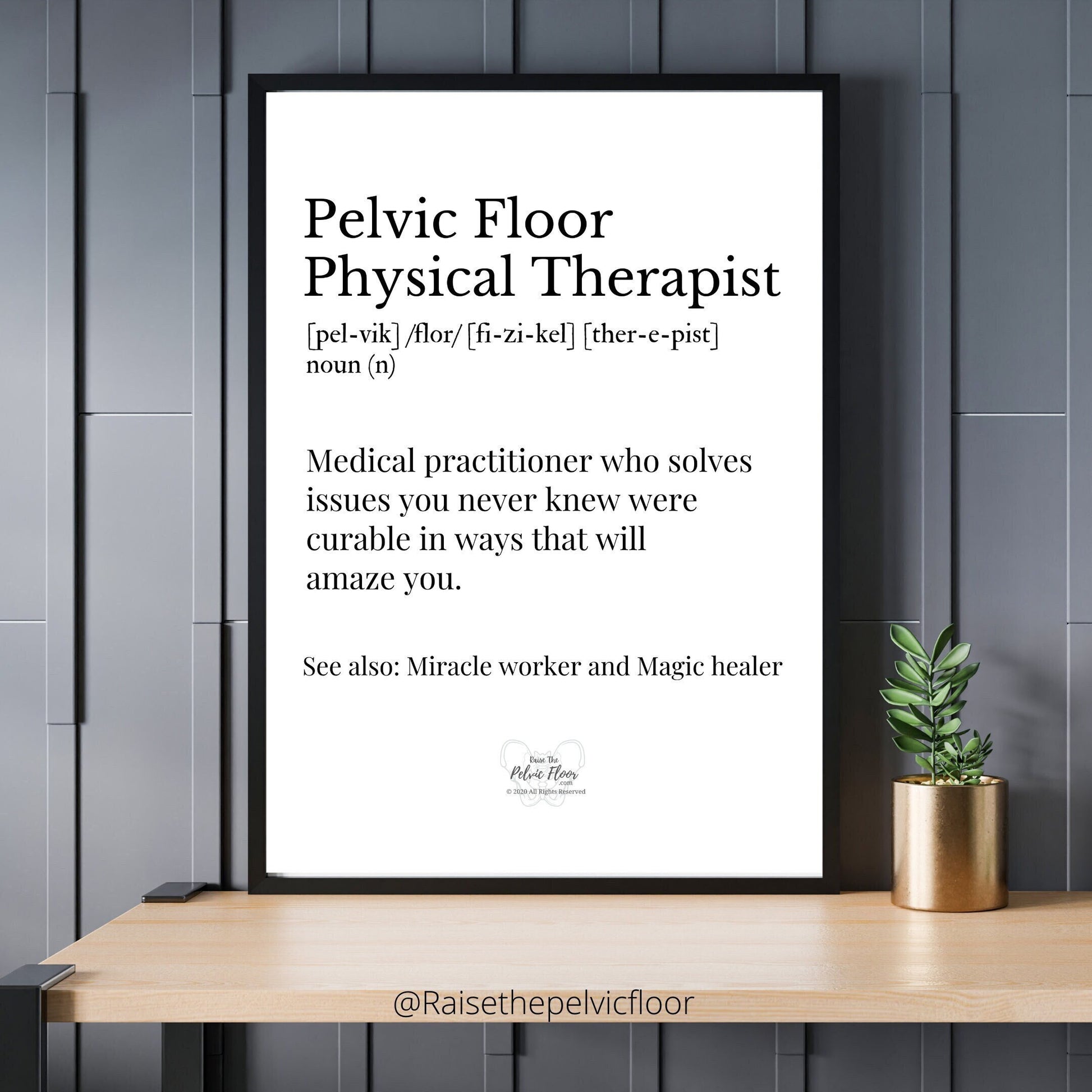 Pelvic Floor Physical Therapist Definition | Poster