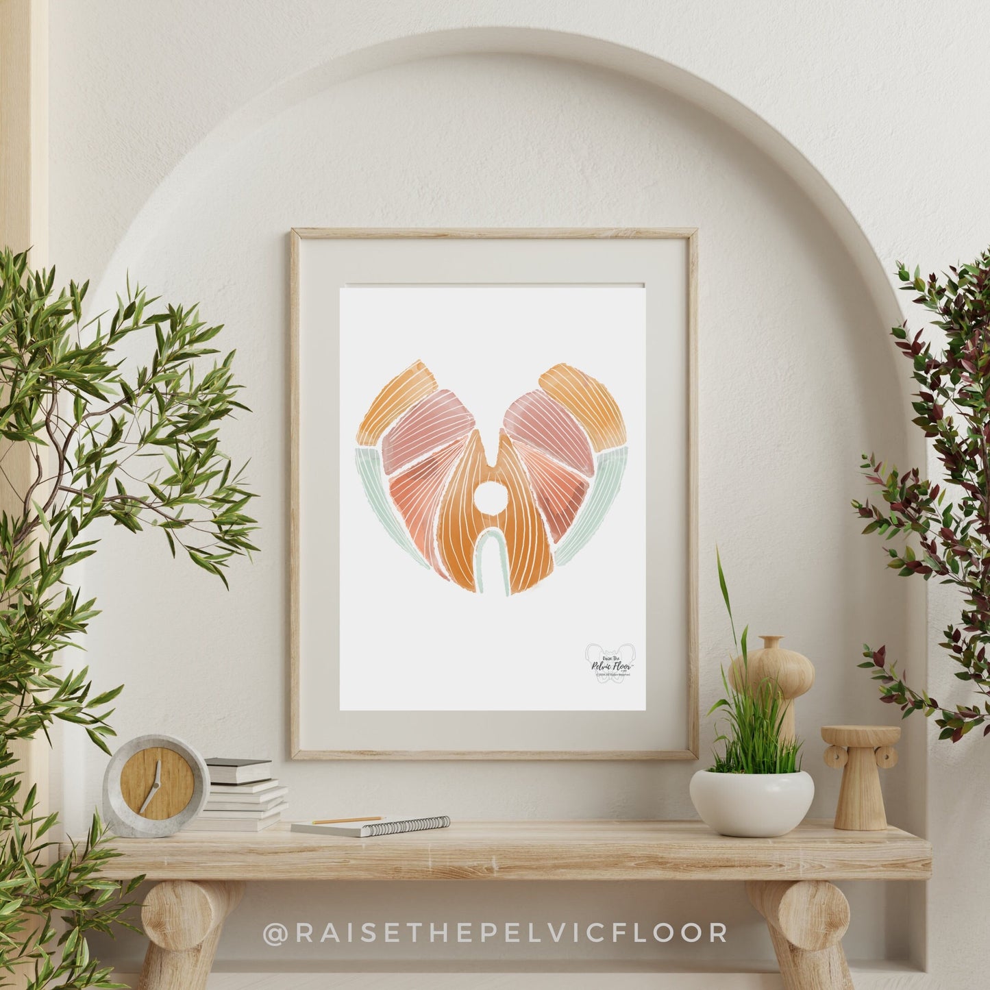 Pelvic Floor Muscle Heart Abstract Art | Thank you gift- Pelvic floor Physical Therapist, OBGYN, Chiropractor, Occupational Therapist, Doula