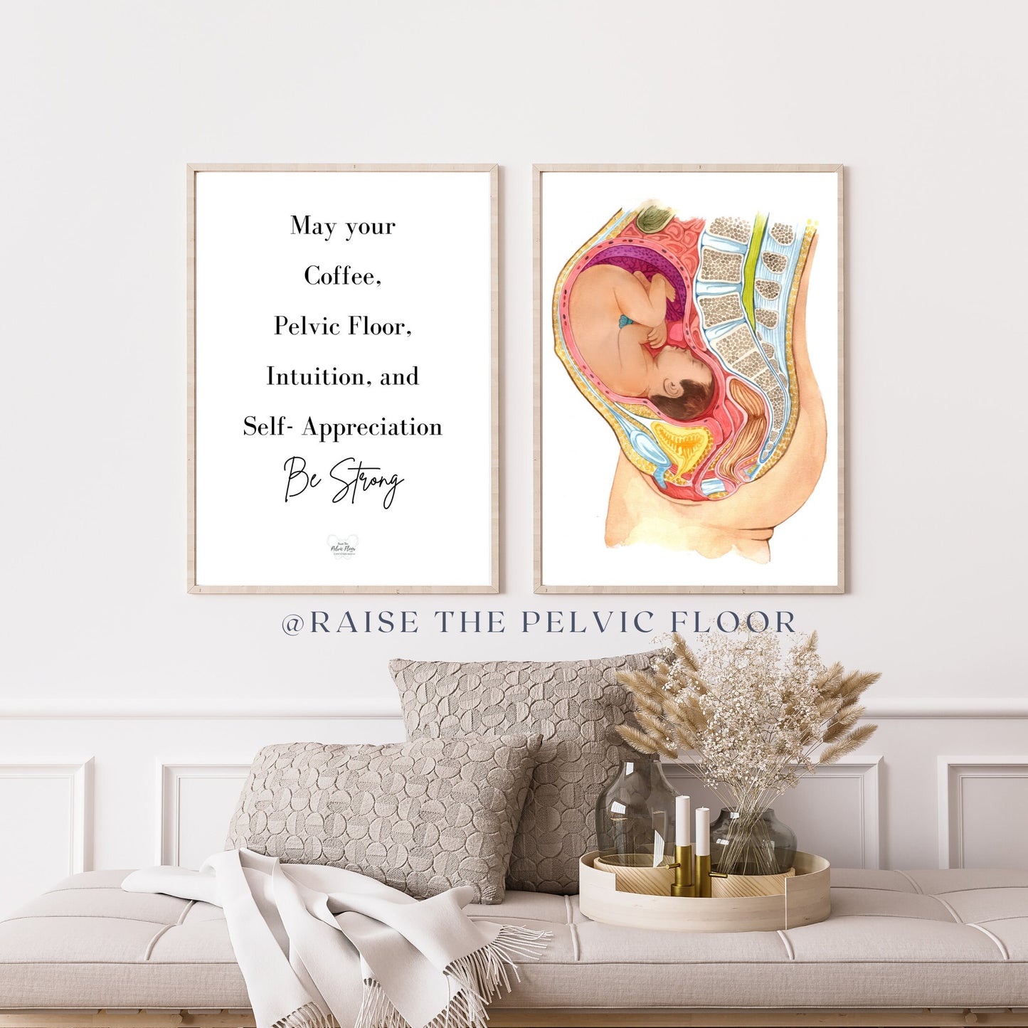 Digital Download* May Your Coffee, Pelvic Floor, Intuition, and Self-Appreciation be Strong | Fun Pelvic Floor Quote