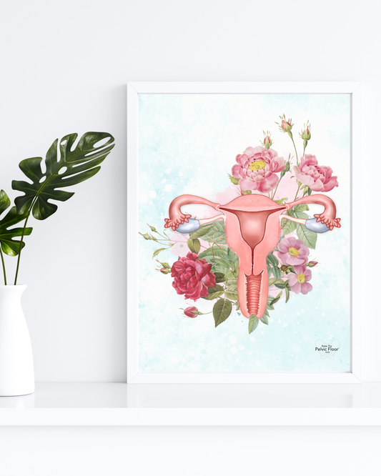 Floral Uterus Art Print
