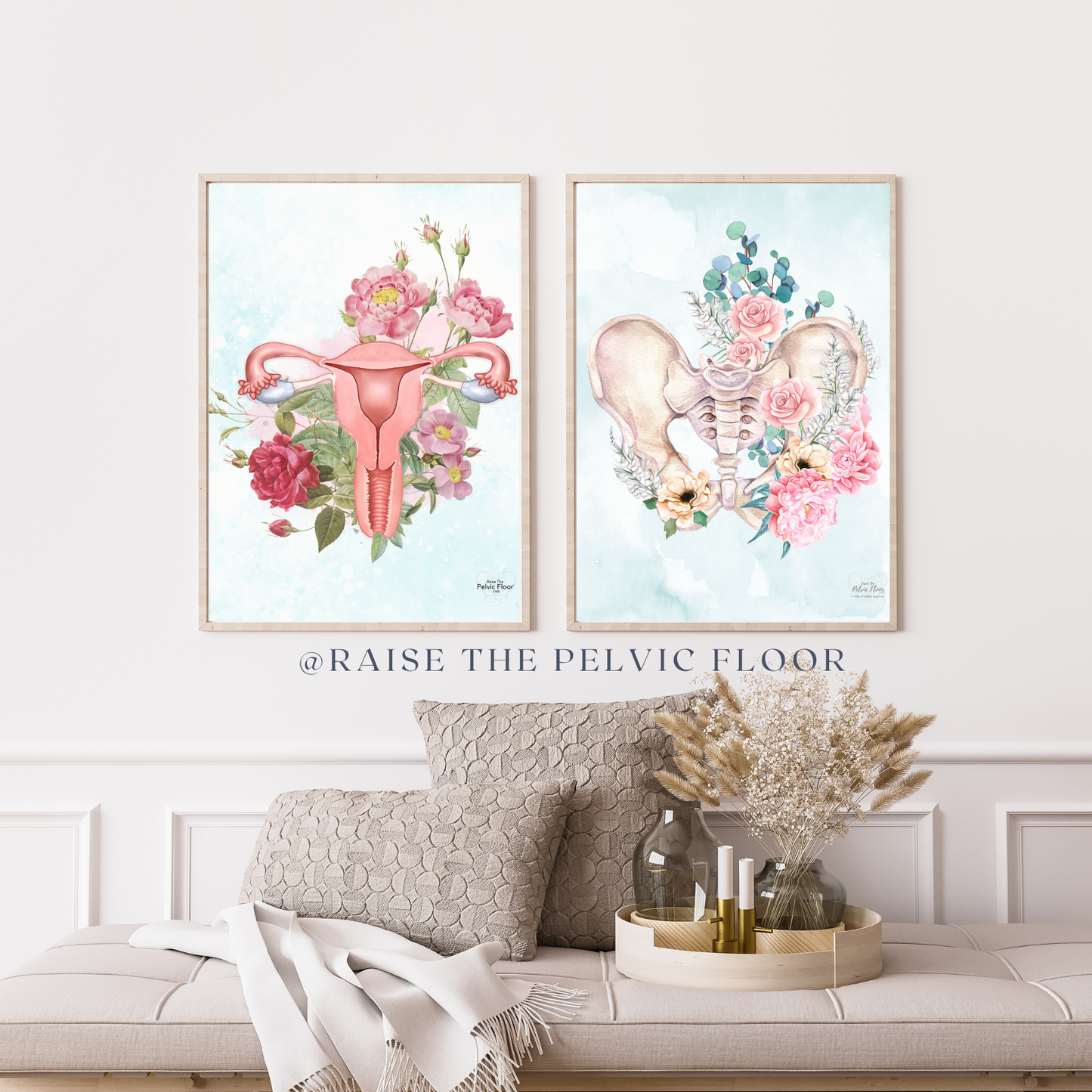 Floral Uterus Art Print