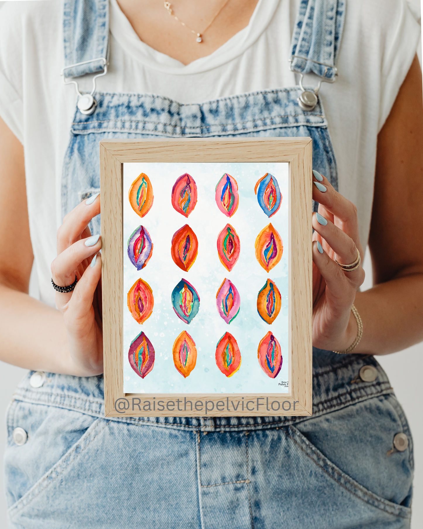 Abstract Watercolor Vulva Art Print | Feminine Anatomy Poster | Pelvic Health Clinic Decor | OBGYN Office Wall Art | Body Positive Anatomy