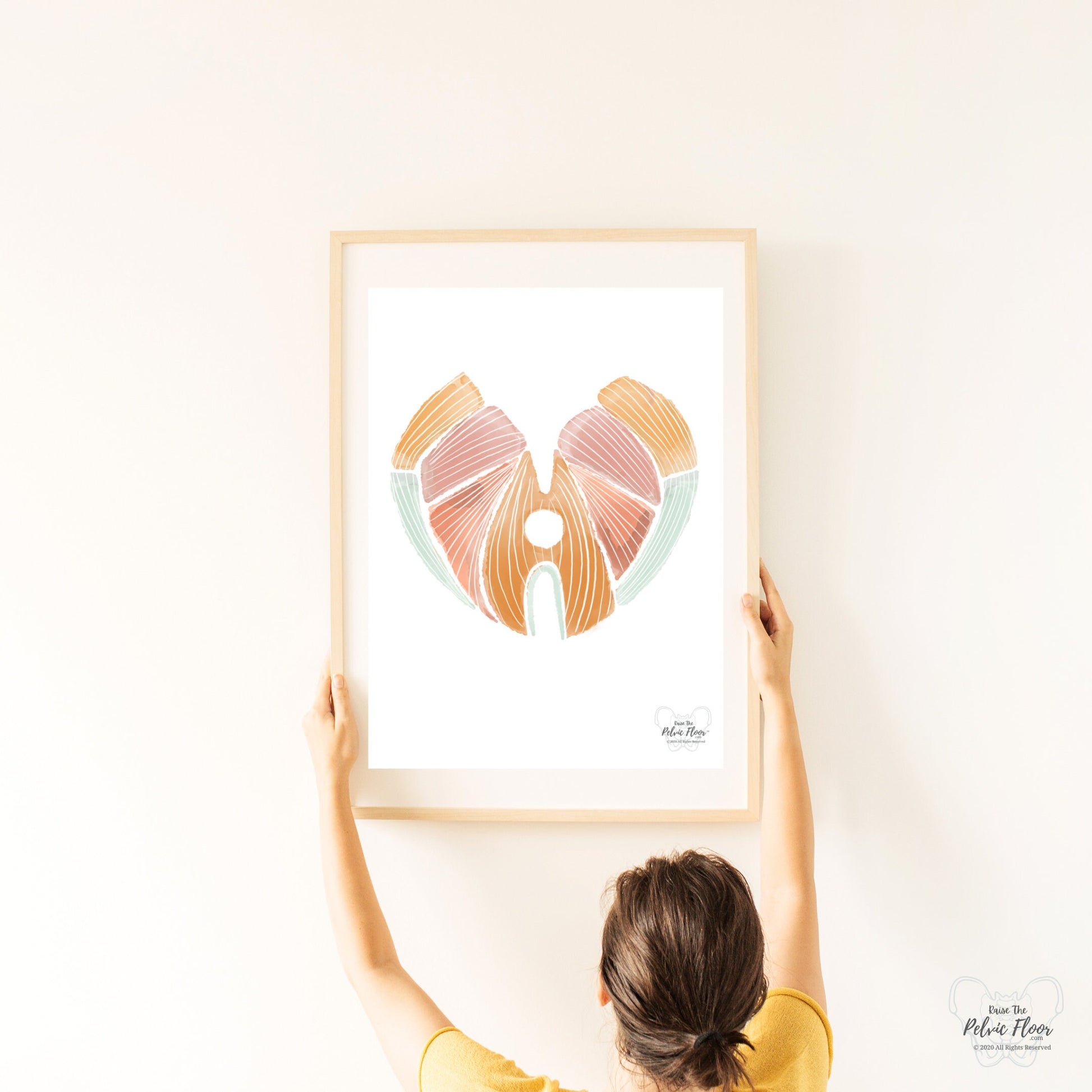 Pelvic Floor Muscle Heart Abstract Art | Thank you gift- Pelvic floor Physical Therapist, OBGYN, Chiropractor, Occupational Therapist, Doula
