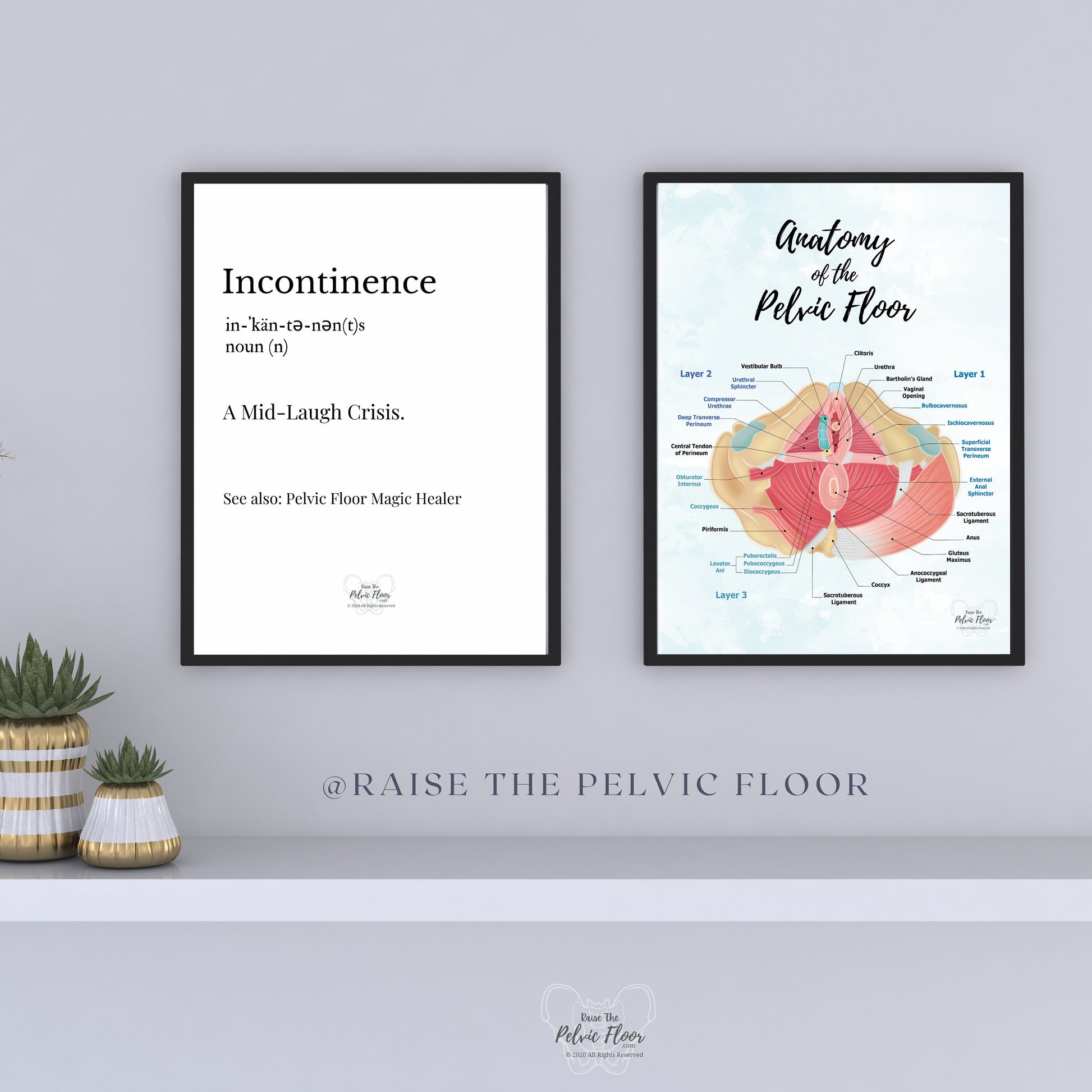 Digital Download* | Incontinence Fun Pun Definition- Pelvic Floor Thank You Gift, Bathroom, Medical Office Decor, Minimalist