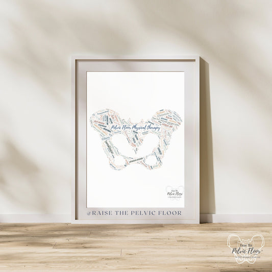 Pelvic Floor Physical Therapy Pelvis Word Cloud | Thank You Gift Art Print