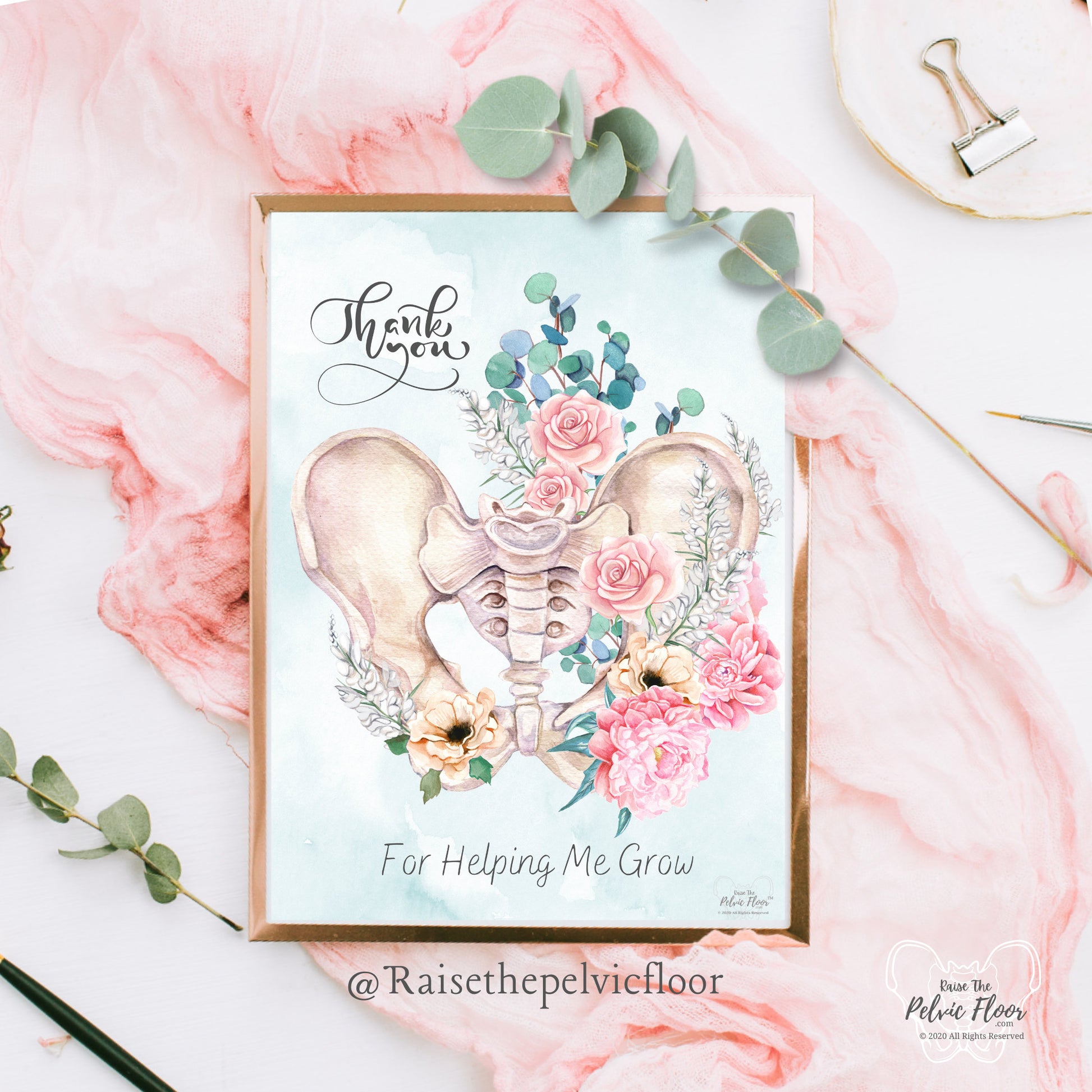 Thank you Gift | Pelvis Peony/Eucalyptus | Printed Art