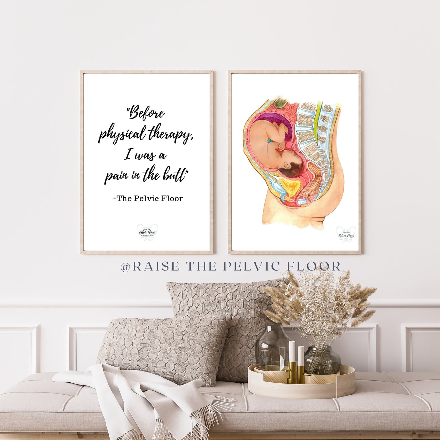 Pelvic Floor Physical Therapy Funny Quote | Poster Art Print