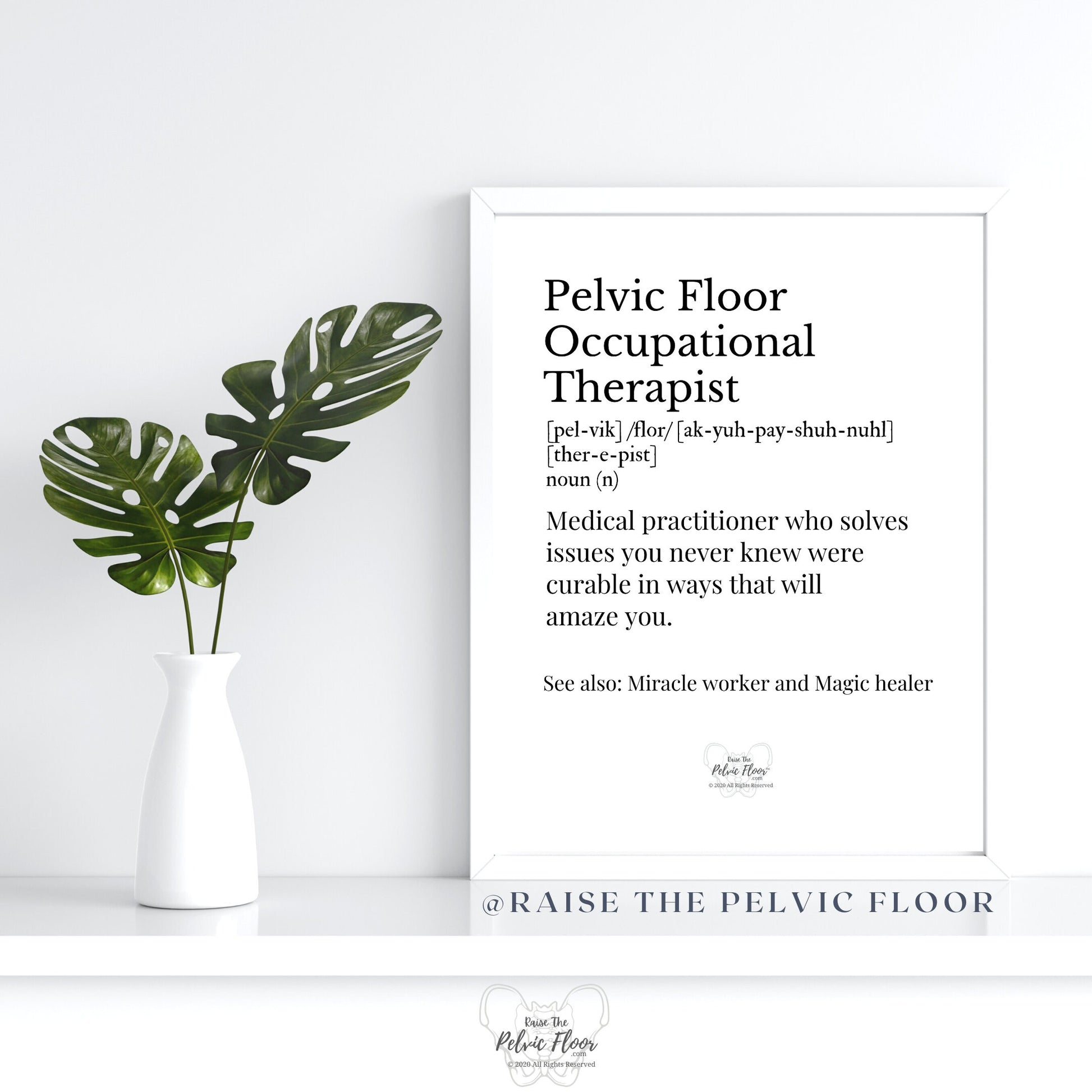 Digital Download* | Pelvic Floor Occupational Therapist Definition | Thank you Gift, Wall hanging, Medical Office