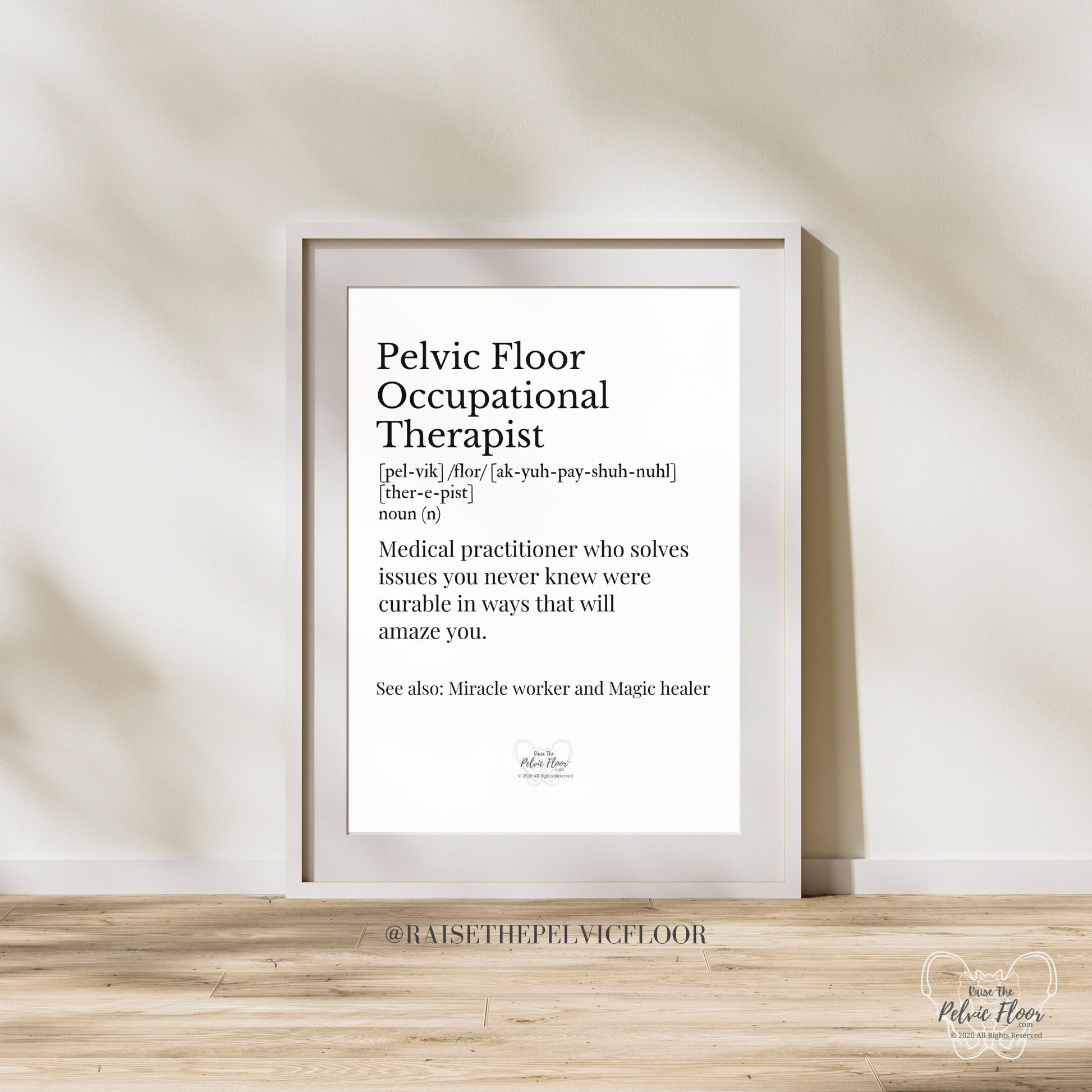 Digital Download* | Pelvic Floor Occupational Therapist Definition | Thank you Gift, Wall hanging, Medical Office