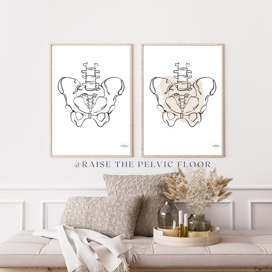 Pelvic Bones Art *Digital Download* Abstract Pelvis, Line art, Pelvic Floor Art, Medical Wall Minimalistic Anatomy Poster, Sacroiliac Joint