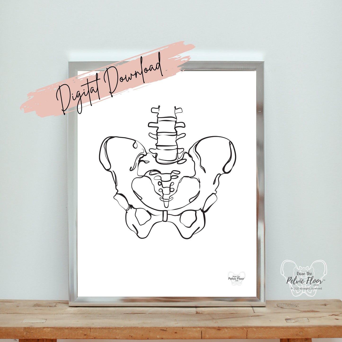 Pelvic Bones Art *Digital Download* Abstract Pelvis, Line art, Pelvic Floor Art, Medical Wall Minimalistic Anatomy Poster, Sacroiliac Joint