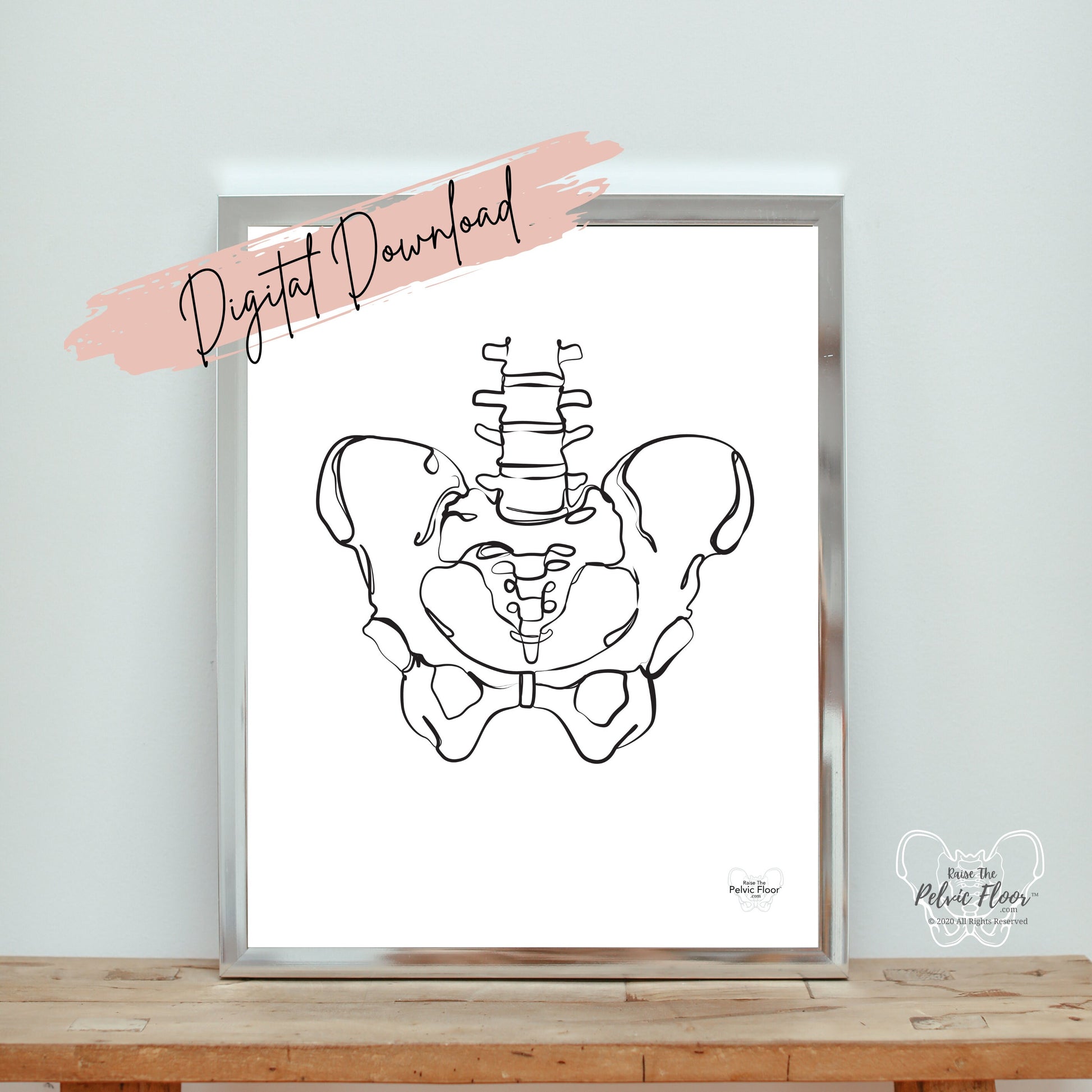 Pelvic Bones Art *Digital Download* Abstract Pelvis, Line art, Pelvic Floor Art, Medical Wall Minimalistic Anatomy Poster, Sacroiliac Joint